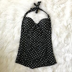 Pinup Style Black and White Polkadot Swimsuit!